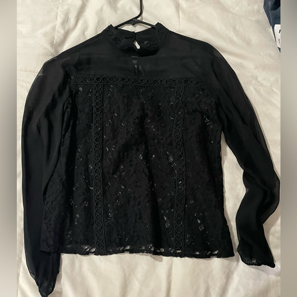 Bold elements black dress shirt for women size medium